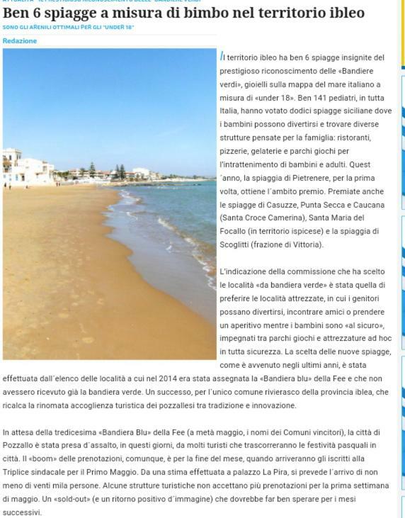 הוילה A Pozzallo Vicino Al Mare מראה חיצוני תמונה